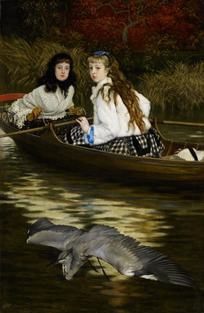 En el Támesis, una garza de James Jacques Joseph Tissot